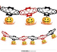 girlanda dynie halloween 15x200cm czerwono czarna