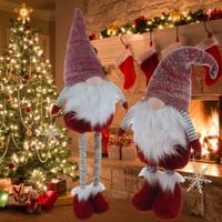 Skrzat Krasnal Świąteczny Teleskopowy Duży Gnom Wysoki 95cm Regulowany XXL