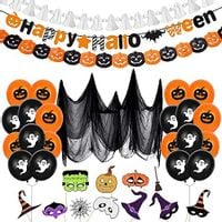 Dekoracja na Halloween Bluelves balony girlandy pajęczyna
