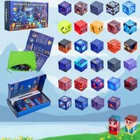 KONSTRUKCYJNE KLOCKI MAGNETYCZNE DLA DZIECI ZESTAW 100 EL LUDZIKI TILES