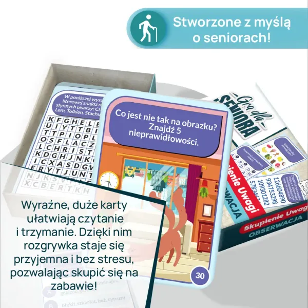 Gra dla seniora. Skupienie uwagi. Obserwacja zdjęcie 3