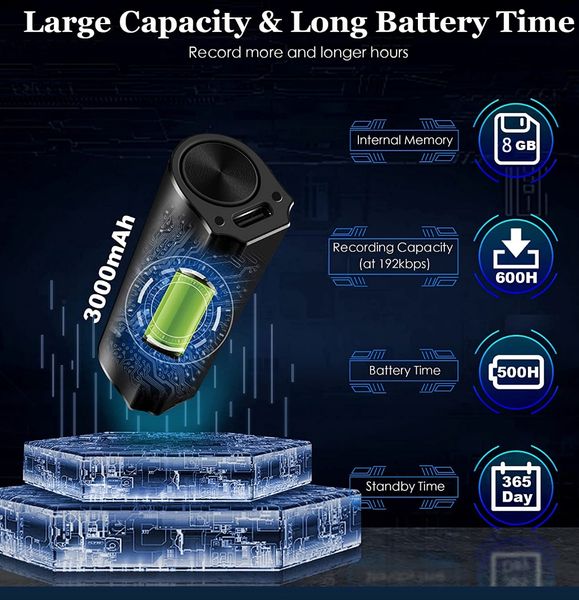 MINI DYKTAFON PENDRIVE URUCHAMIANY NA GŁOS MAGNES zdjęcie 2