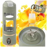 Blender kielichowy bezprzewodowy smoothie kubek mikser 450 ml zielony