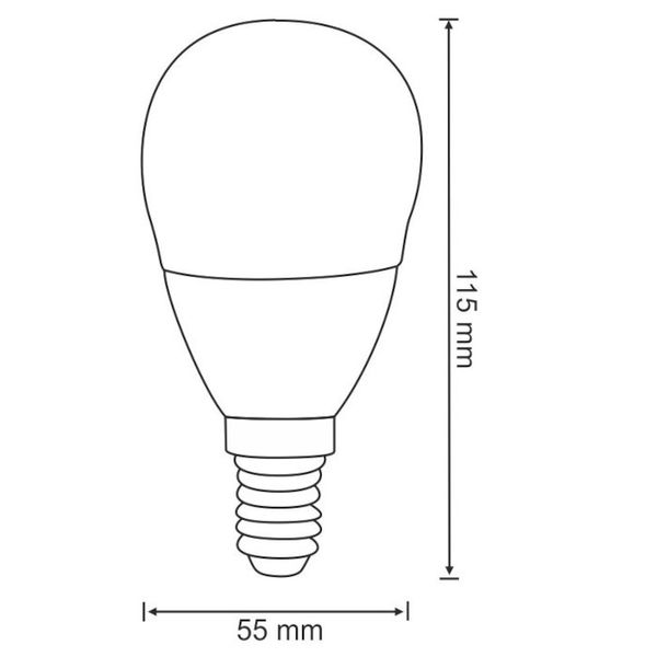 Żarówka LED RGB 311405 A55 LED E14 4,5W 350lm 230V biała ciepła zdjęcie 3