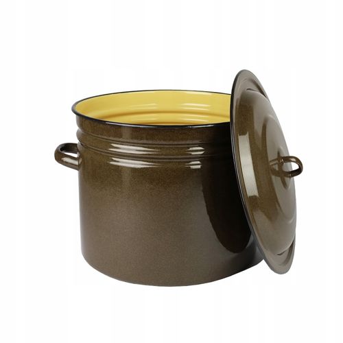 GARNEK EMALIOWANY XXL 40 L Z POKRYWKĄ DO GOTOWANIA POTRAW ZUP PRZETWORÓW na Arena.pl