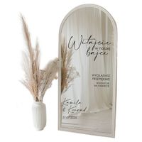 NAKLEJKI na lustro ŚLUB WESELE TABLICA POWITALNA Naklejka LUSTRO imienne