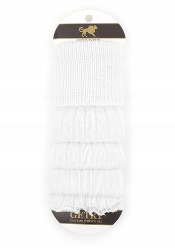 Getry Damskie Ocieplacze na Nogi Zimowe Ocieplane Grube Cerber BIAŁE na Arena.pl