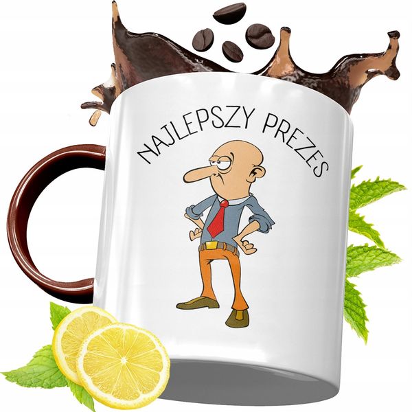 Kubek Bordowy Dla Prezesa Na Urodziny Prezent Z Nadrukiem Ze Zdjęciem zdjęcie 1