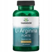SWANSON L-arginina forte 850mg 90 kaps Masa mięśniowa Libido Sex