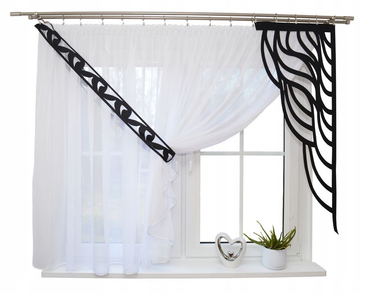 FIRANA NOWOCZESNA salon sypialnia AŻUR 4 czerń zdjęcie 1