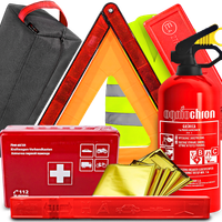 Gaśnica 1kg Apteczka Kamizelka Trójkąt Ostrzegawczy Torba Do Bagażnika