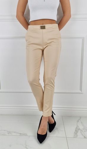 #ELEGANCKIE DAMSKIE SPODNIE - GUMKA 7/8 - FREESIA# na Arena.pl