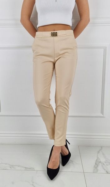 #ELEGANCKIE DAMSKIE SPODNIE - GUMKA 7/8 - FREESIA# zdjęcie 11