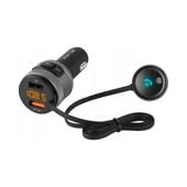 TRANSMITER BLUETOOTH SAMOCHODOWY ŁADOWARKA ZESTAW GŁOŚNOMÓWIĄCY USB QC3.0