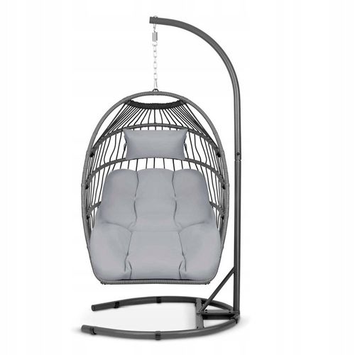 Sofotel Fotel ogrodowy wiszący Luisiana szary + szare poduszki Sofotel na Arena.pl
