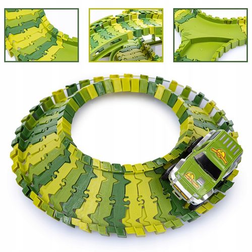 TOR SAMOCHODOWY WYŚCIGOWY PARK DINOZAURÓW MAGIC TRACK 240 elementów / 360cm na Arena.pl