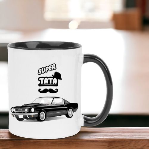 Kubek z nadrukiem prezent na DZIEŃ OJCA dla TATY biało/czarny na Arena.pl