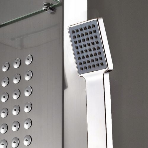 Srebrny panel prysznicowy deszczownica hydromasaż na Arena.pl