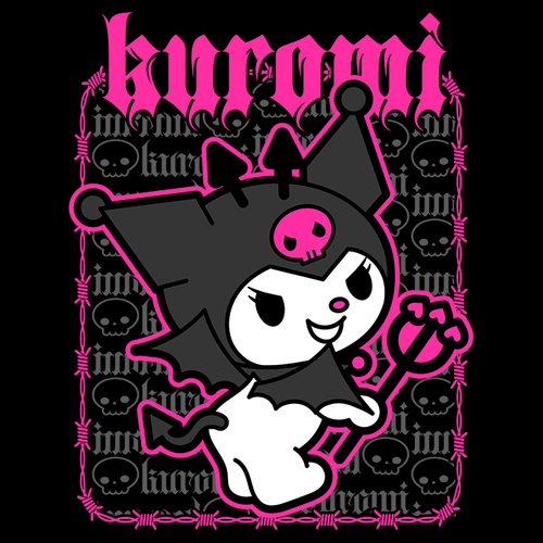 Koszulka Czarna - Kuromi - WYBIERZ KOLOR KOSZULKI I FASON Męska M na Arena.pl