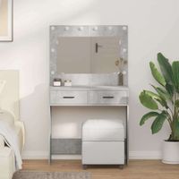 Toaletka z szufladą Z lustrem Betonowy szary 78,5 x 41 x 135 cm