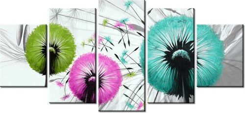 70CM 150CM OBRAZ 5 ELEM KOLOROWE DMUCHAWCE ŚCIENNY na Arena.pl