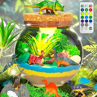 DINOZAUR OGRÓD TERRARIUM PROJEKTOR LAMPKA NOCNA PIASEK NAKLEJKI ROŚLINY