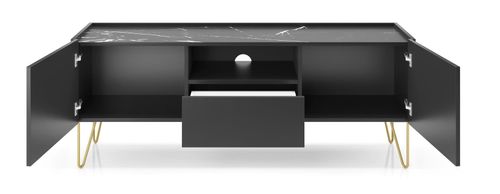 Szafka RTV Marbren czarna na Arena.pl