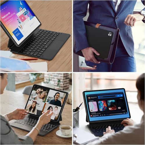 Używany Etui Doohoeek DJC-MC12.9 z klawiaturą i gładzikiem do iPad Pro na Arena.pl