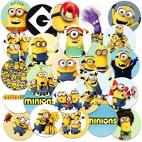 NAKLEJKI NA ZESZYT NALEPKA Z POSTACIAMI KÓŁKO MINIONKI WZORY 23EL