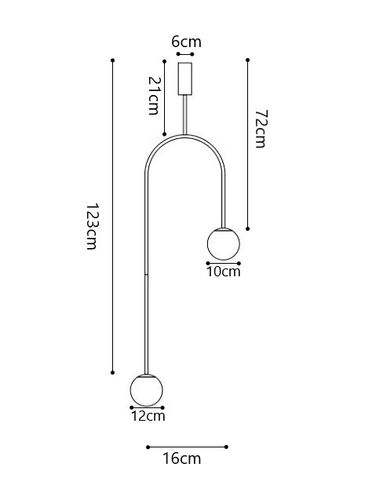 Lampa wisząca LOOP czarna 123 cm na Arena.pl