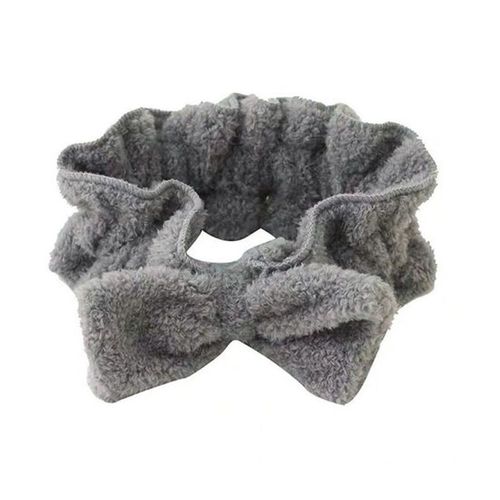 Opaska do włosów kosmetyczna szara kokarda na Arena.pl