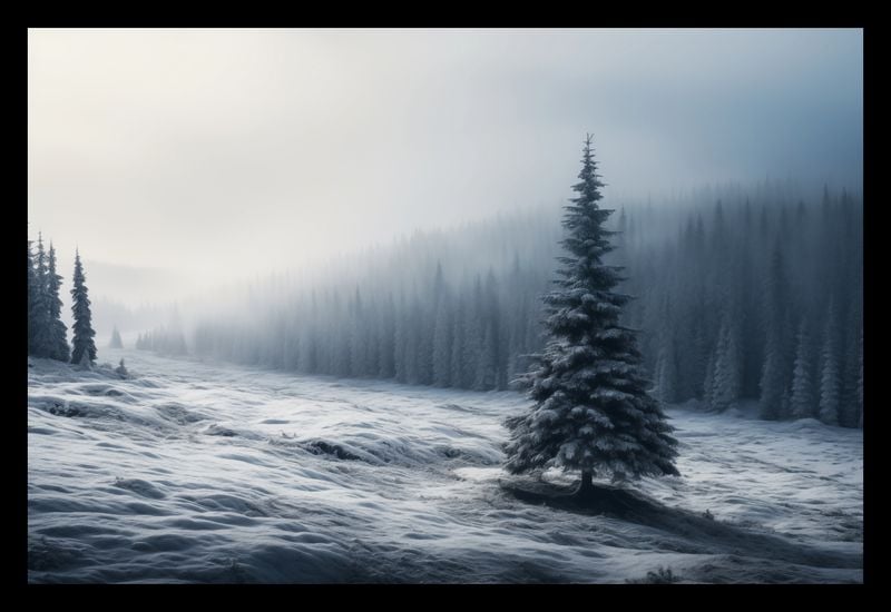 Plakat 30x20cm Samotna Choinka zdjęcie 2