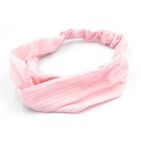 Opaska gumka do włosów węzeł boho różowa