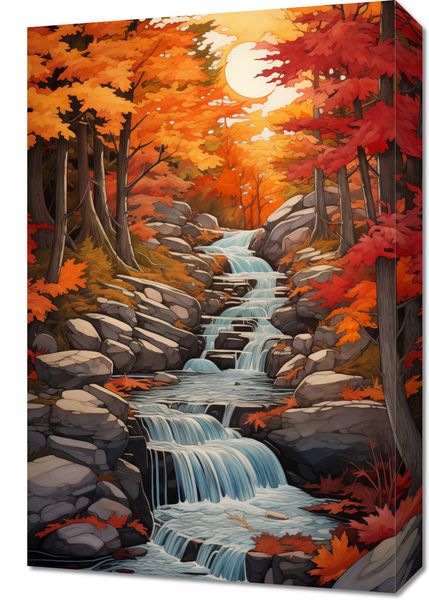 Obraz 40x60cm Jesienne Wodospady zdjęcie 1