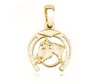 Elegancki pozłacany srebrny wisior koń konik kucyk podkowa srebro 925 KS0137G