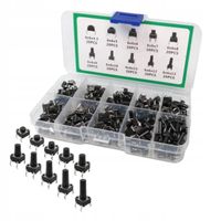 Zestaw XXL Przycisków TACT 200 Sztuk - Tact Switch Micro-Switch Różne Typy