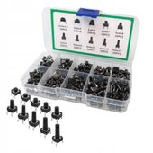 Zestaw XXL Przycisków TACT 200 Sztuk - Tact Switch Micro-Switch Różne Typy