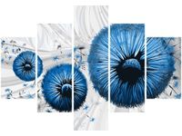 70 100CM OBRAZ 5 ELEM NIEBIESKI DMUCHAWIEC 2 DRUK PŁÓTNO