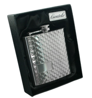 Piersiówka ze Stali Nierdzewnej na Prezent 180 ml Gentelo Metalowa