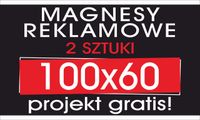 MAGNESY REKLAMOWE reklama magnetyczna na samochód 100x60 cm PROJEKT GRATIS