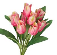 TULIPANY BUKIET TULIPANÓW SZTUCZNE KWIATY GUMOWE 43CM 9GAŁ