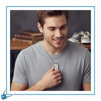 Srebrny Nieśmiertelnik Grawer Prezent dla Syna od Rodziców Naszyjnik Męski