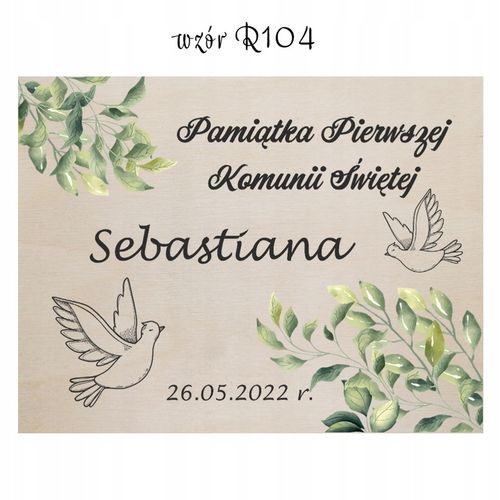 Pamiątka Pierwszej Komunii Świętej Pudełko różaniec na Arena.pl