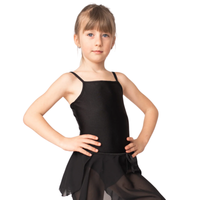 Strój do tańca body baletowe dla dziewczynki czarne 134-140