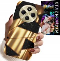 ETUI DO XIAOMI REDMI 14C 4G - ZŁOTE ELEGANCKIE WZORY + FOLIA HYDRO