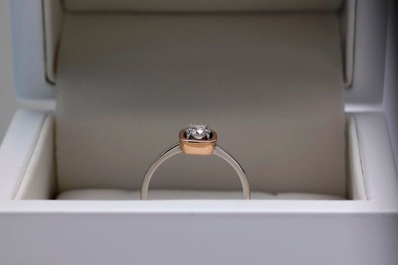 Emaga Złoty pierścionek PXD1542D - Diament zdjęcie 3