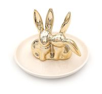 KRÓLICZEK LUSTRZANY ZŁOTY DEKORACJA WIELKANOCNA