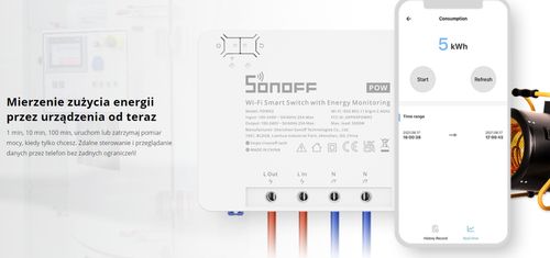 Sterownik smart Sonoff Inteligentny przekaźnik POWR3 na Arena.pl