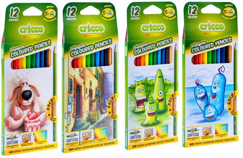 Kredki Cricco Ołówkowe Trójkątne 12Kol. 5869 A"6 na Arena.pl