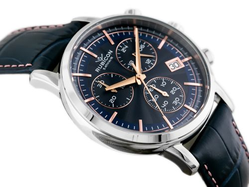 RUBICON RNCD99 - CHRONOGRAF (zr097b) blue na Arena.pl